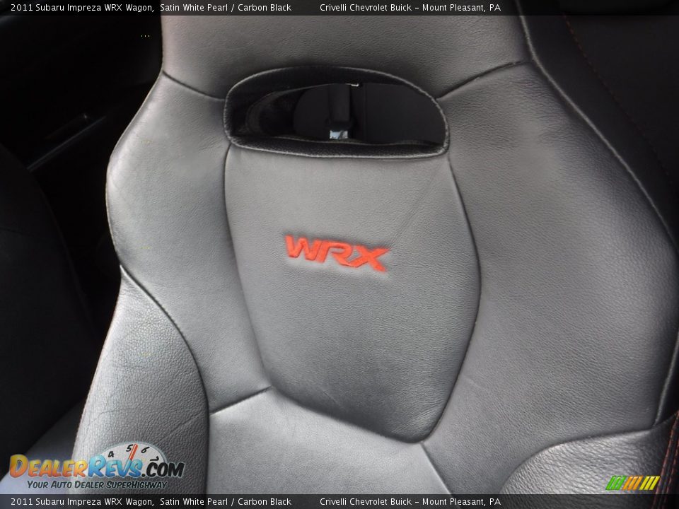 2011 Subaru Impreza WRX Wagon Satin White Pearl / Carbon Black Photo #19