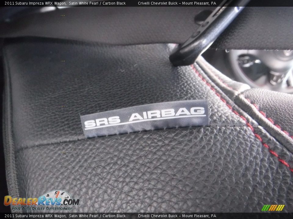 2011 Subaru Impreza WRX Wagon Satin White Pearl / Carbon Black Photo #20