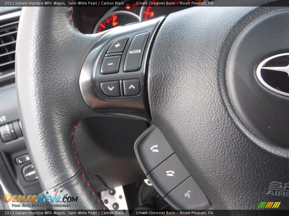 2011 Subaru Impreza WRX Wagon Satin White Pearl / Carbon Black Photo #28