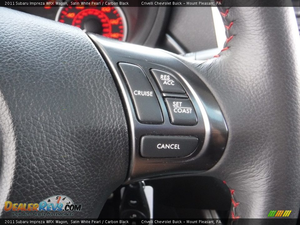 2011 Subaru Impreza WRX Wagon Satin White Pearl / Carbon Black Photo #29