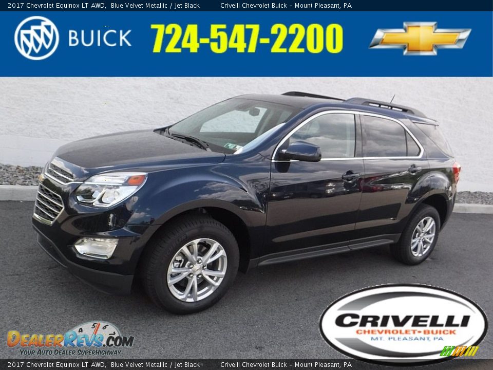 2017 Chevrolet Equinox LT AWD Blue Velvet Metallic / Jet Black Photo #1