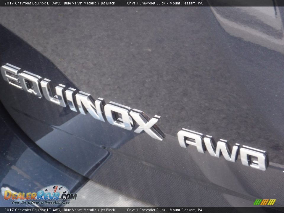 2017 Chevrolet Equinox LT AWD Blue Velvet Metallic / Jet Black Photo #9