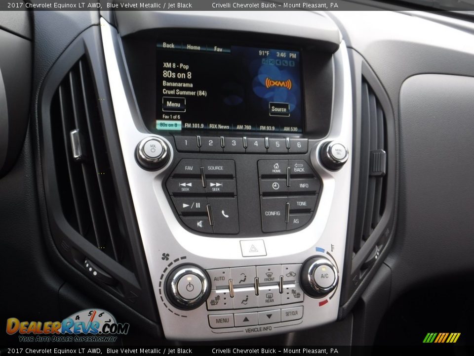 2017 Chevrolet Equinox LT AWD Blue Velvet Metallic / Jet Black Photo #16