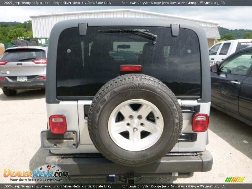 2005 Jeep Wrangler Sport 4x4 Bright Silver Metallic / Dark Slate Gray Photo #5