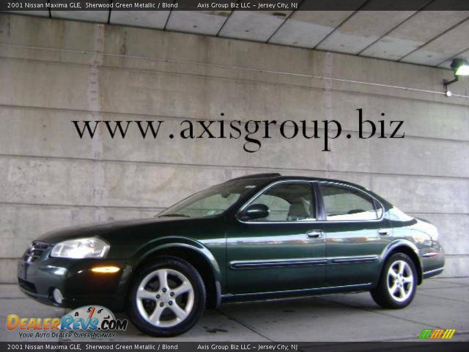 2001 Nissan Maxima GLE Sherwood Green Metallic / Blond Photo #1