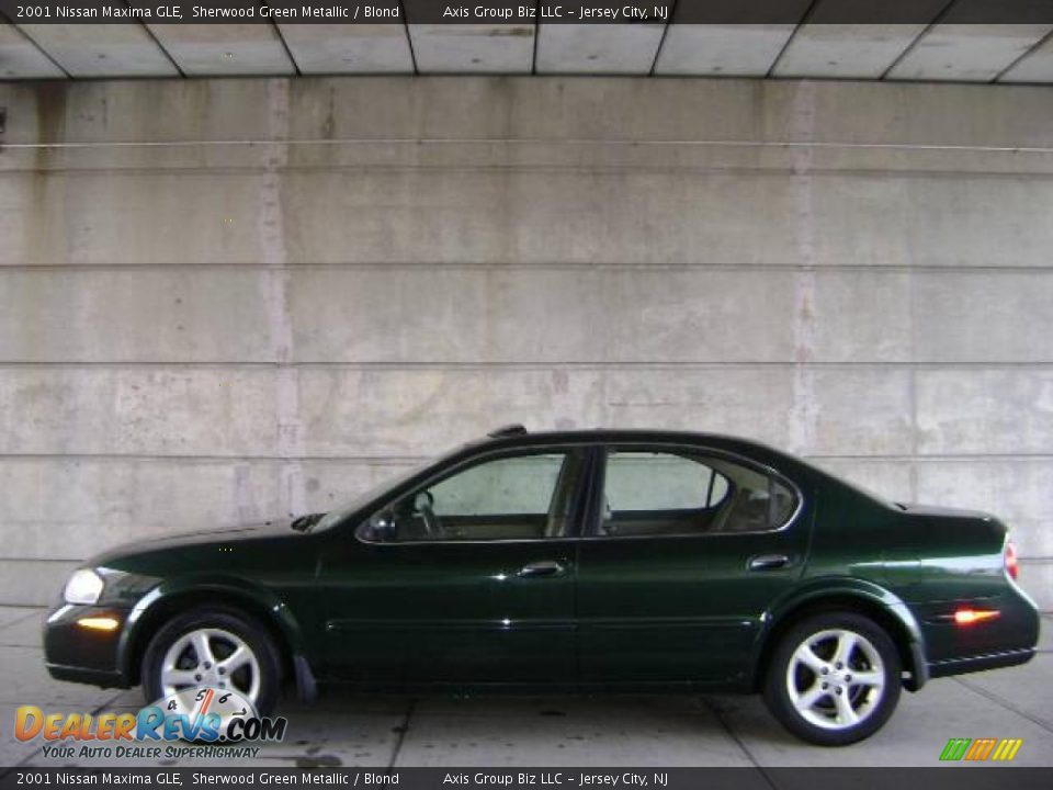 2001 Nissan Maxima GLE Sherwood Green Metallic / Blond Photo #4