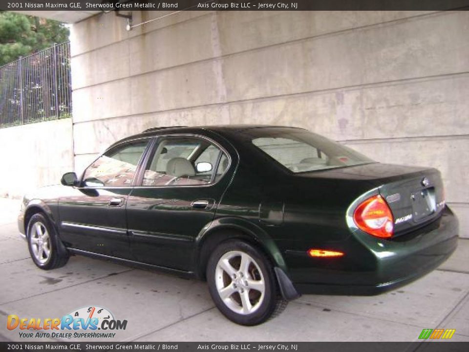2001 Nissan Maxima GLE Sherwood Green Metallic / Blond Photo #5