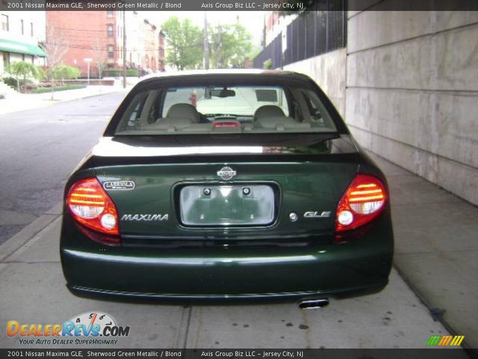 2001 Nissan Maxima GLE Sherwood Green Metallic / Blond Photo #6