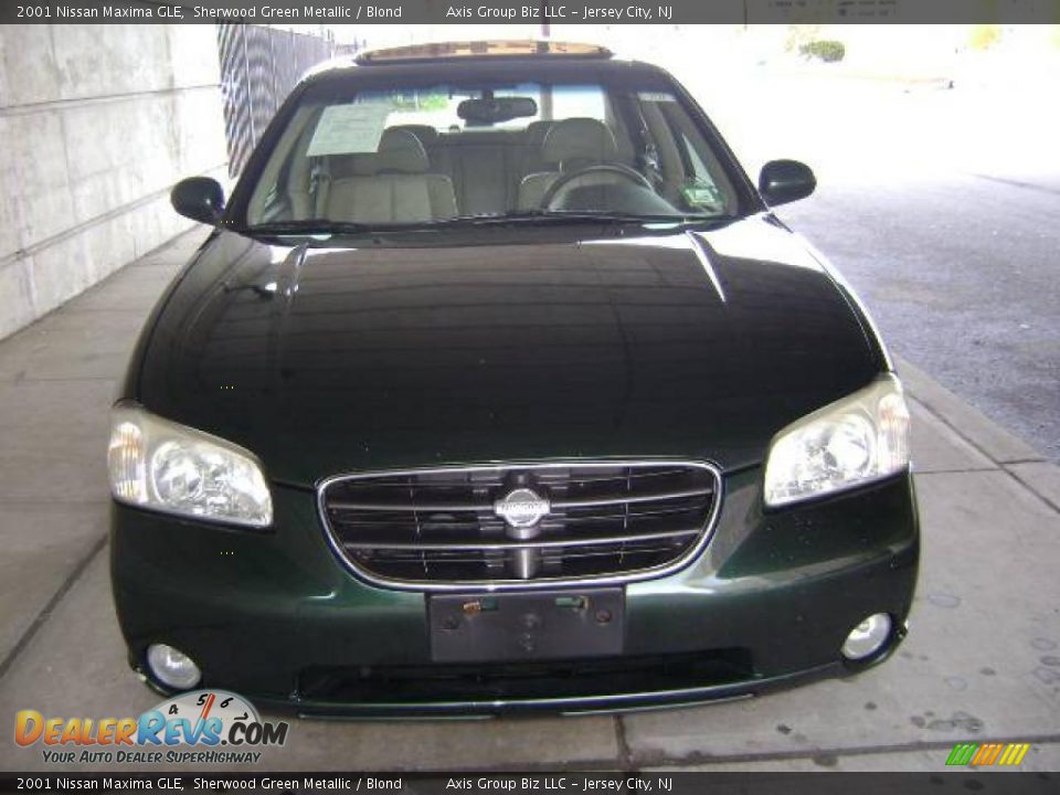 2001 Nissan Maxima GLE Sherwood Green Metallic / Blond Photo #7