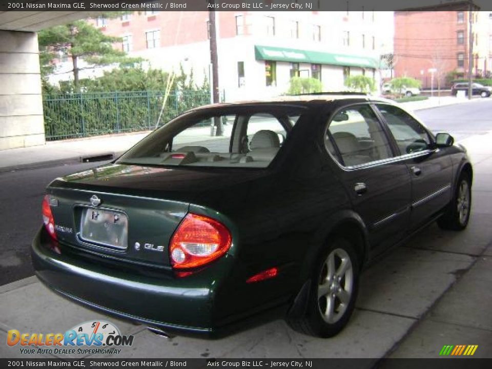 2001 Nissan Maxima GLE Sherwood Green Metallic / Blond Photo #9