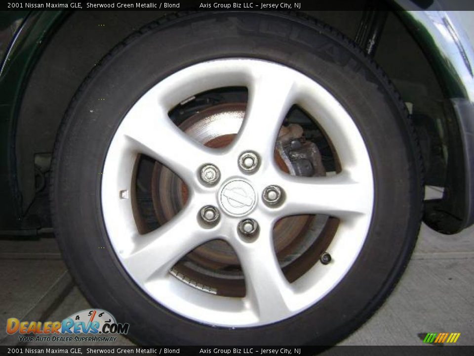 2001 Nissan Maxima GLE Sherwood Green Metallic / Blond Photo #10