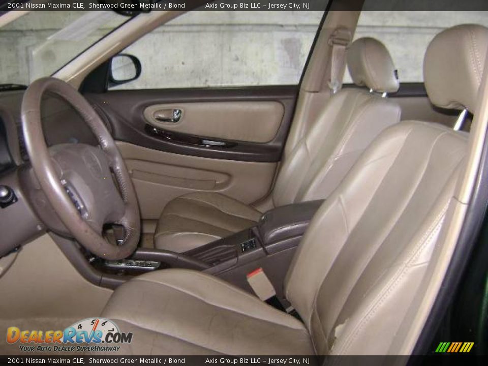 2001 Nissan Maxima GLE Sherwood Green Metallic / Blond Photo #15