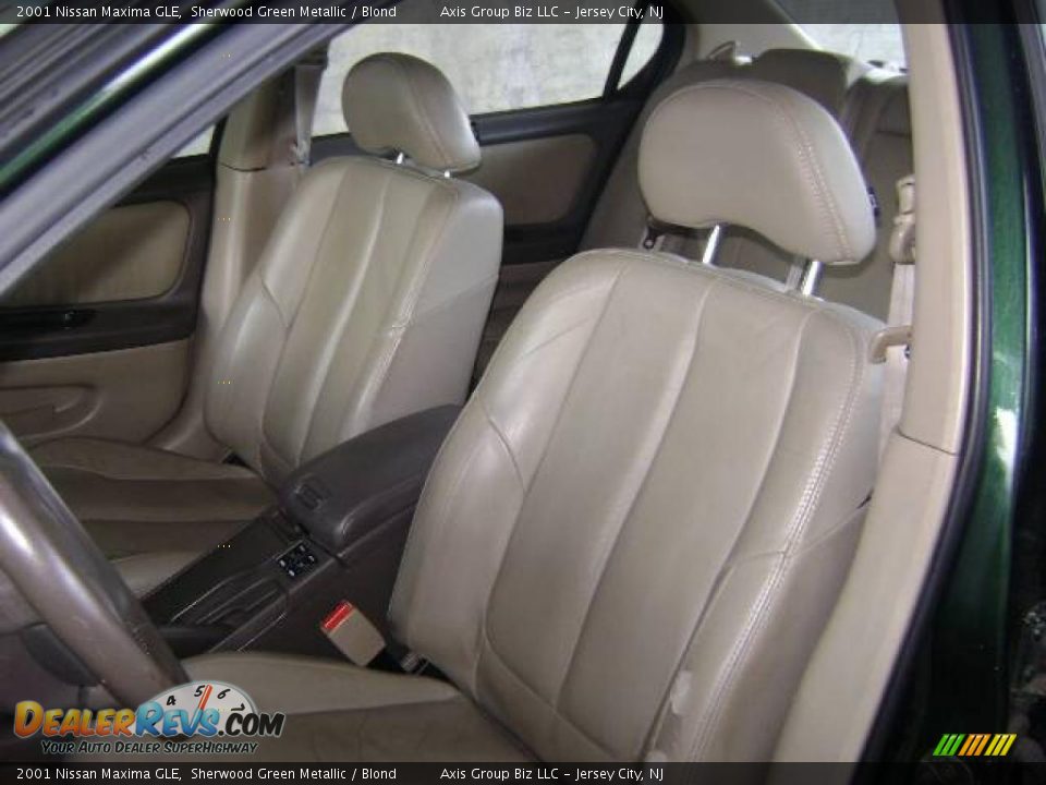 2001 Nissan Maxima GLE Sherwood Green Metallic / Blond Photo #17