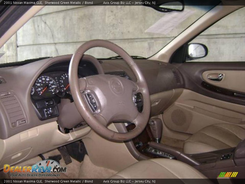 2001 Nissan Maxima GLE Sherwood Green Metallic / Blond Photo #23