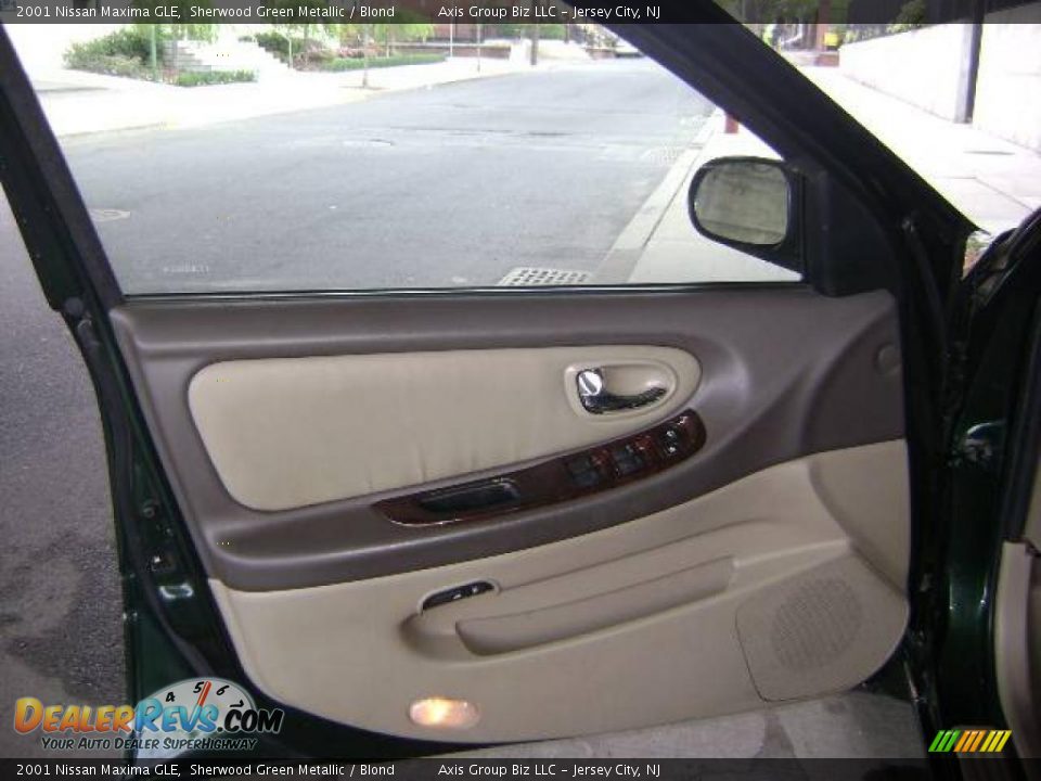 2001 Nissan Maxima GLE Sherwood Green Metallic / Blond Photo #26
