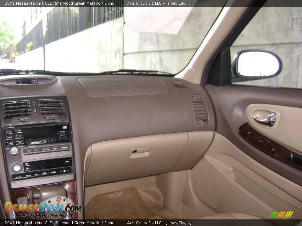 2001 Nissan Maxima GLE Sherwood Green Metallic / Blond Photo #28