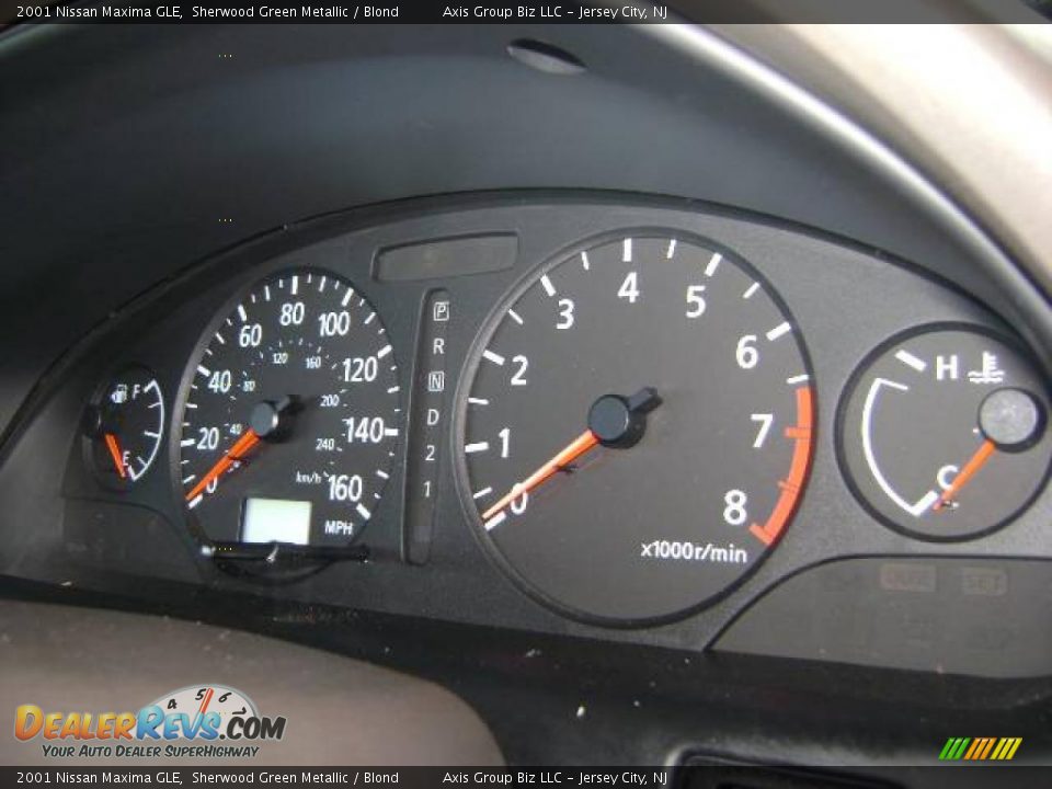 2001 Nissan Maxima GLE Sherwood Green Metallic / Blond Photo #29