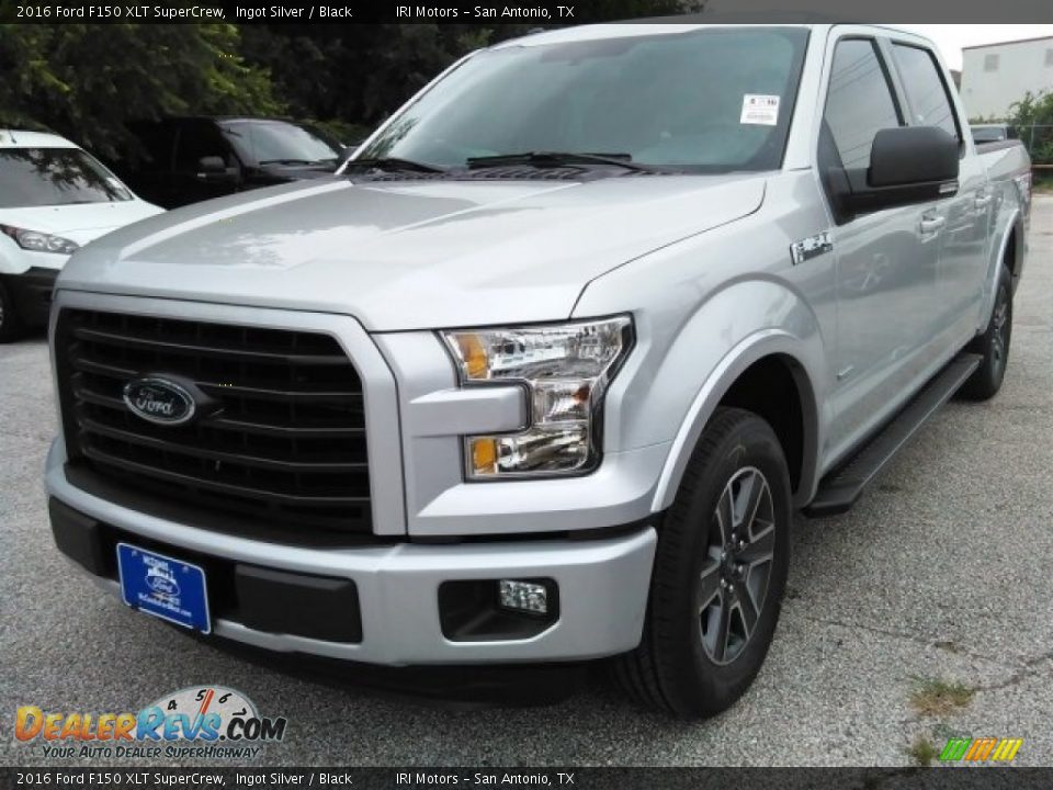 2016 Ford F150 XLT SuperCrew Ingot Silver / Black Photo #17