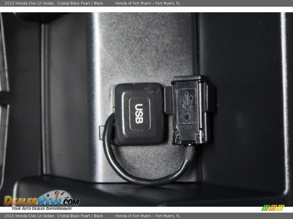 2013 Honda Civic LX Sedan Crystal Black Pearl / Black Photo #24