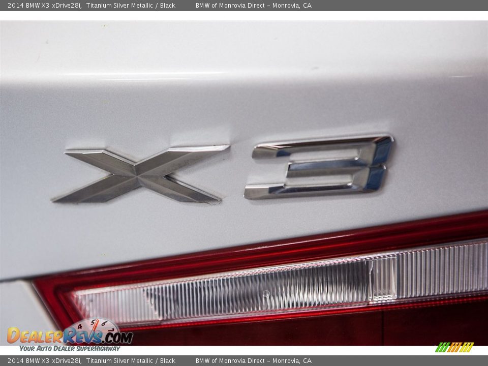 2014 BMW X3 xDrive28i Titanium Silver Metallic / Black Photo #7