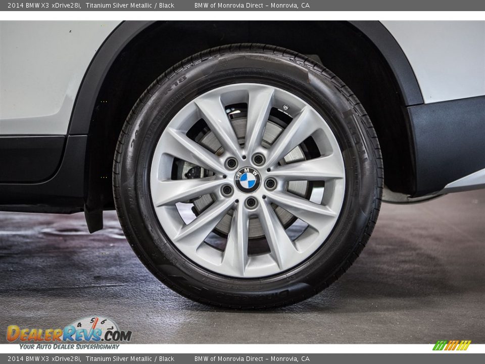 2014 BMW X3 xDrive28i Titanium Silver Metallic / Black Photo #8
