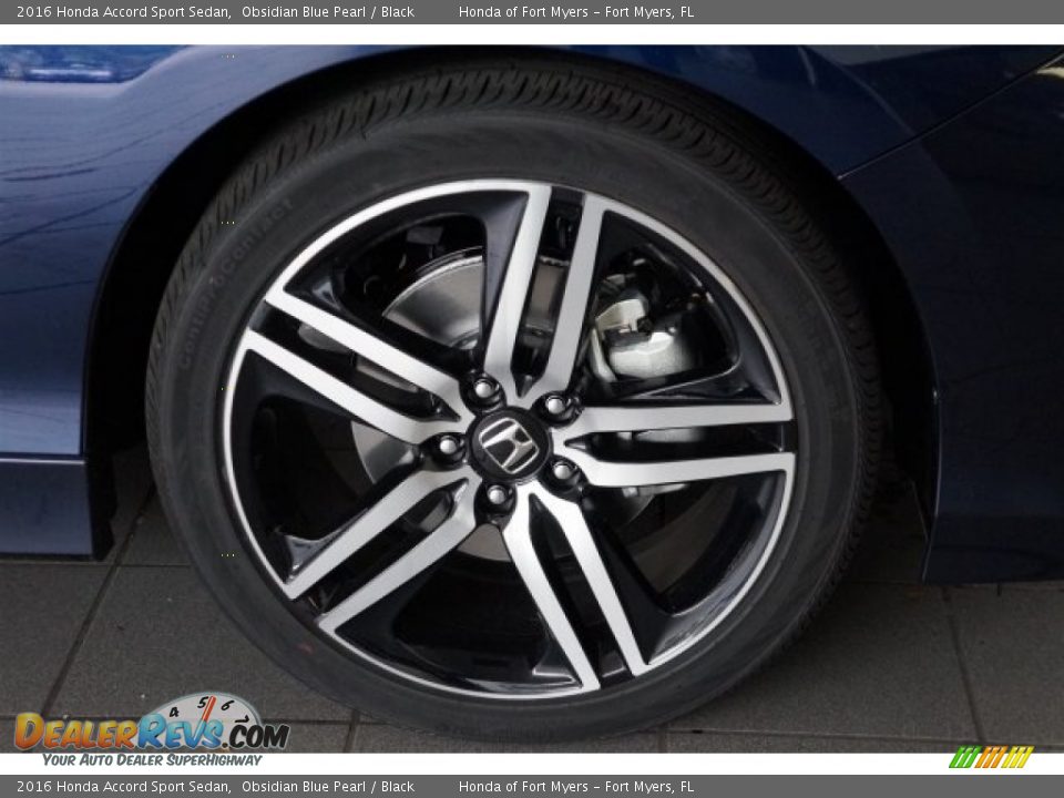 2016 Honda Accord Sport Sedan Obsidian Blue Pearl / Black Photo #2