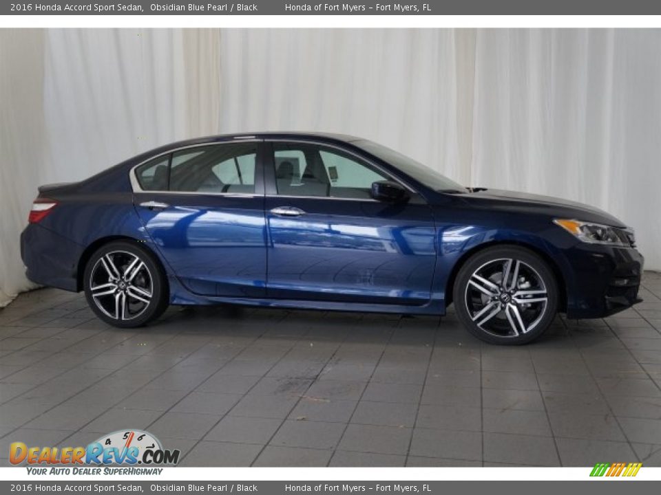 2016 Honda Accord Sport Sedan Obsidian Blue Pearl / Black Photo #3