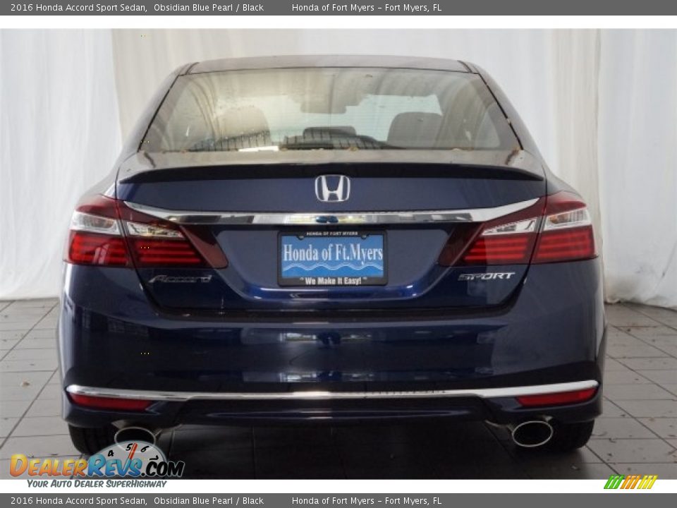 2016 Honda Accord Sport Sedan Obsidian Blue Pearl / Black Photo #5