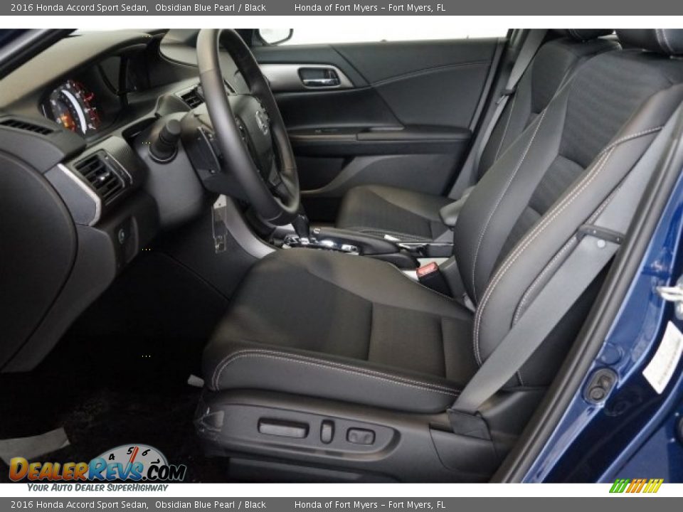 2016 Honda Accord Sport Sedan Obsidian Blue Pearl / Black Photo #9