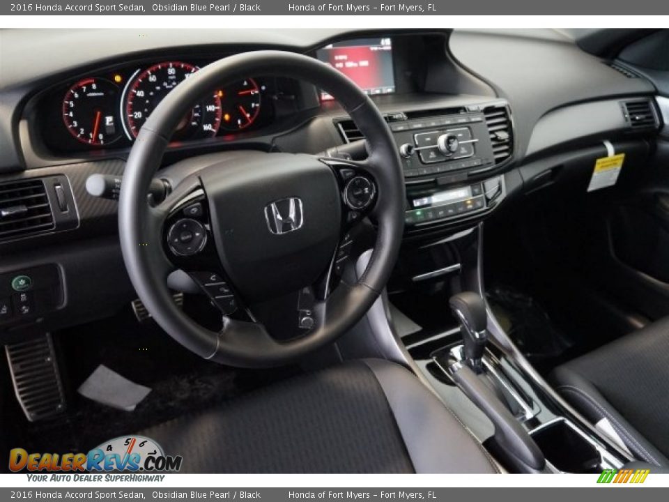 2016 Honda Accord Sport Sedan Obsidian Blue Pearl / Black Photo #10