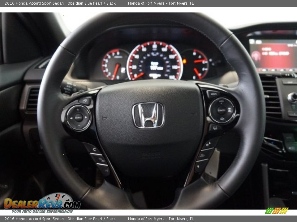 2016 Honda Accord Sport Sedan Obsidian Blue Pearl / Black Photo #11