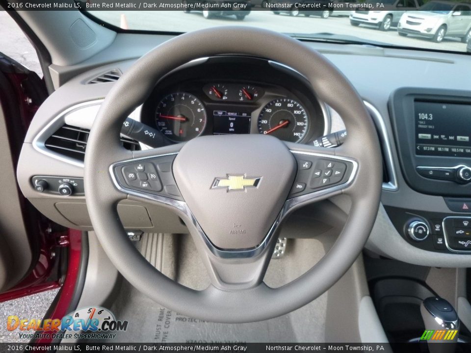 2016 Chevrolet Malibu LS Butte Red Metallic / Dark Atmosphere/Medium Ash Gray Photo #17