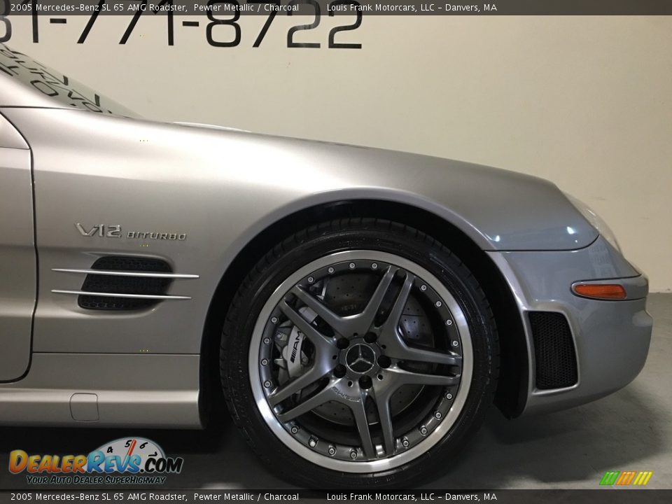2005 Mercedes-Benz SL 65 AMG Roadster Pewter Metallic / Charcoal Photo #24