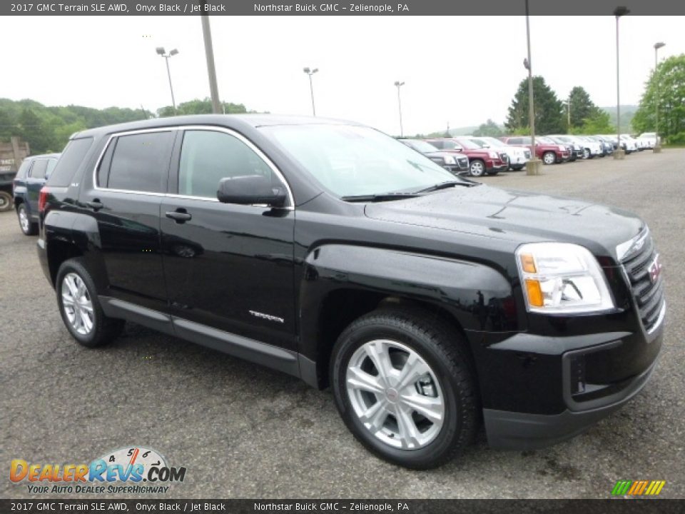 2017 GMC Terrain SLE AWD Onyx Black / Jet Black Photo #7