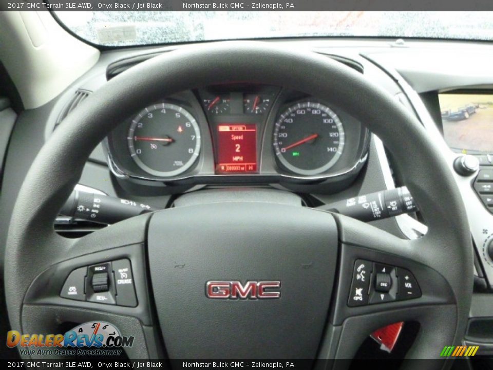 2017 GMC Terrain SLE AWD Onyx Black / Jet Black Photo #19