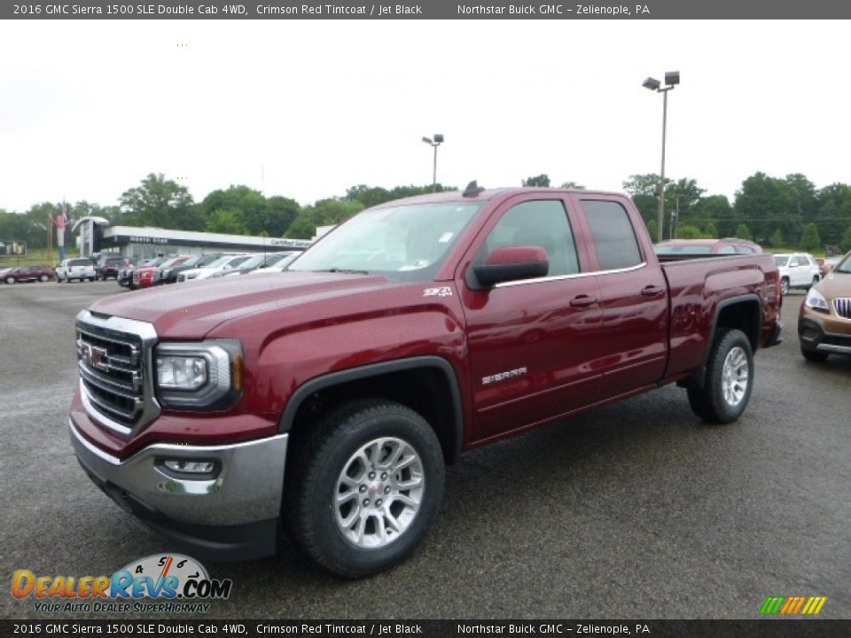 2016 GMC Sierra 1500 SLE Double Cab 4WD Crimson Red Tintcoat / Jet Black Photo #1