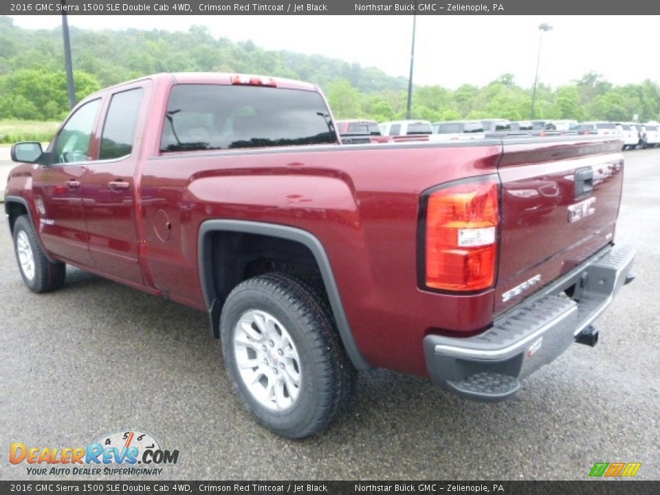 2016 GMC Sierra 1500 SLE Double Cab 4WD Crimson Red Tintcoat / Jet Black Photo #4