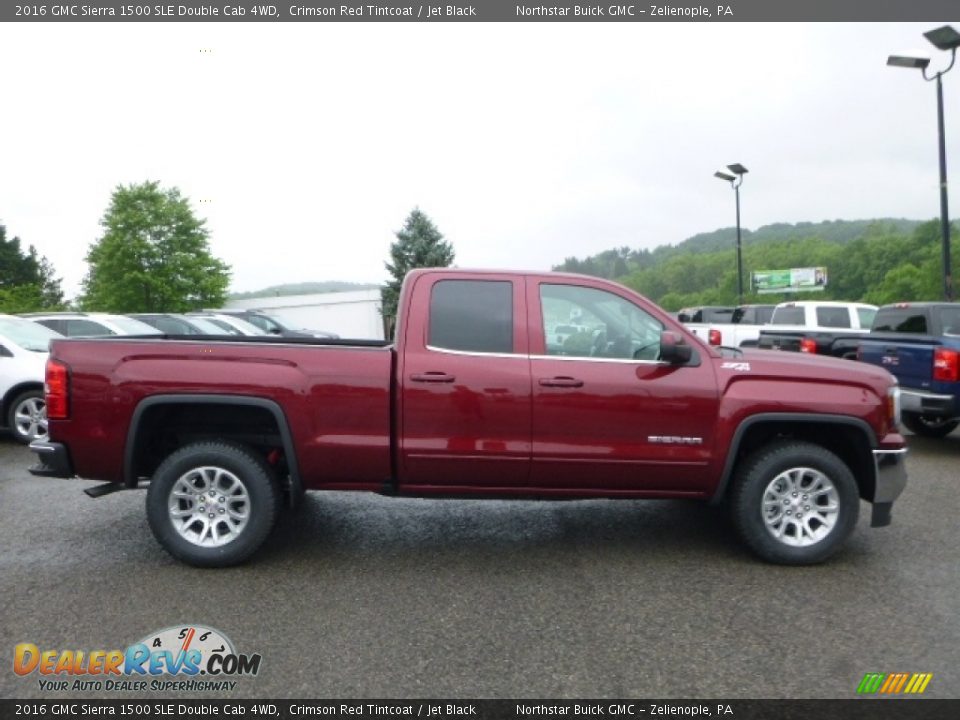 2016 GMC Sierra 1500 SLE Double Cab 4WD Crimson Red Tintcoat / Jet Black Photo #7