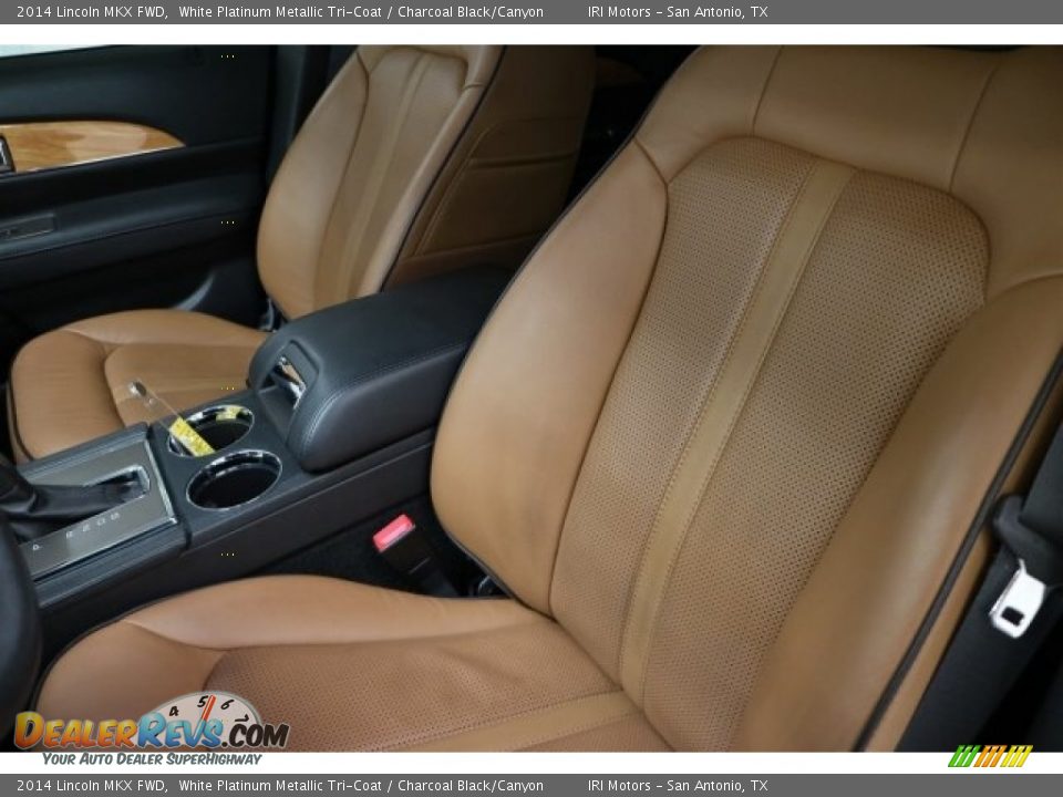 2014 Lincoln MKX FWD White Platinum Metallic Tri-Coat / Charcoal Black/Canyon Photo #13