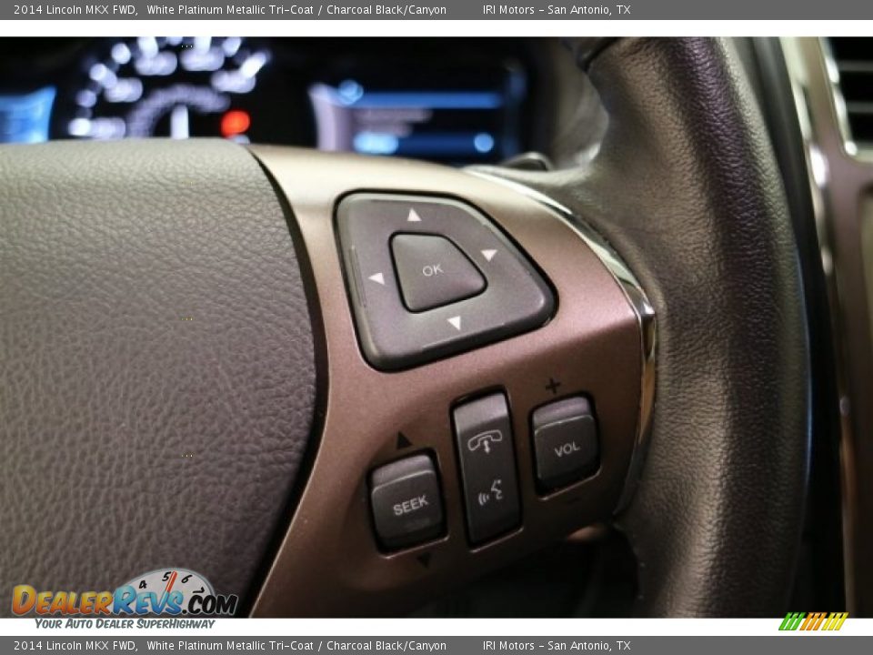 2014 Lincoln MKX FWD White Platinum Metallic Tri-Coat / Charcoal Black/Canyon Photo #18