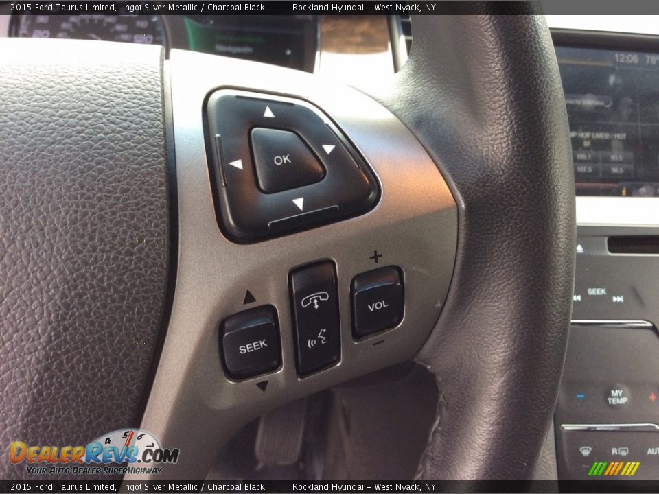 2015 Ford Taurus Limited Ingot Silver Metallic / Charcoal Black Photo #16