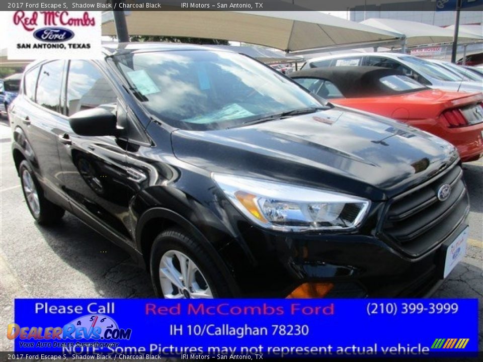 2017 Ford Escape S Shadow Black / Charcoal Black Photo #1