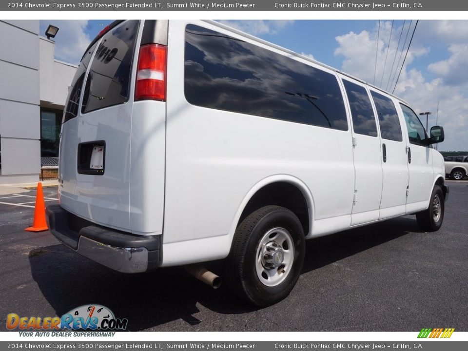 2014 Chevrolet Express 3500 Passenger Extended LT Summit White / Medium Pewter Photo #7