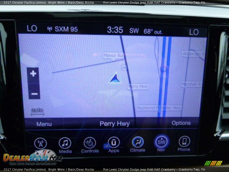 2017 Chrysler Pacifica Limited Bright White / Black/Deep Mocha Photo #19