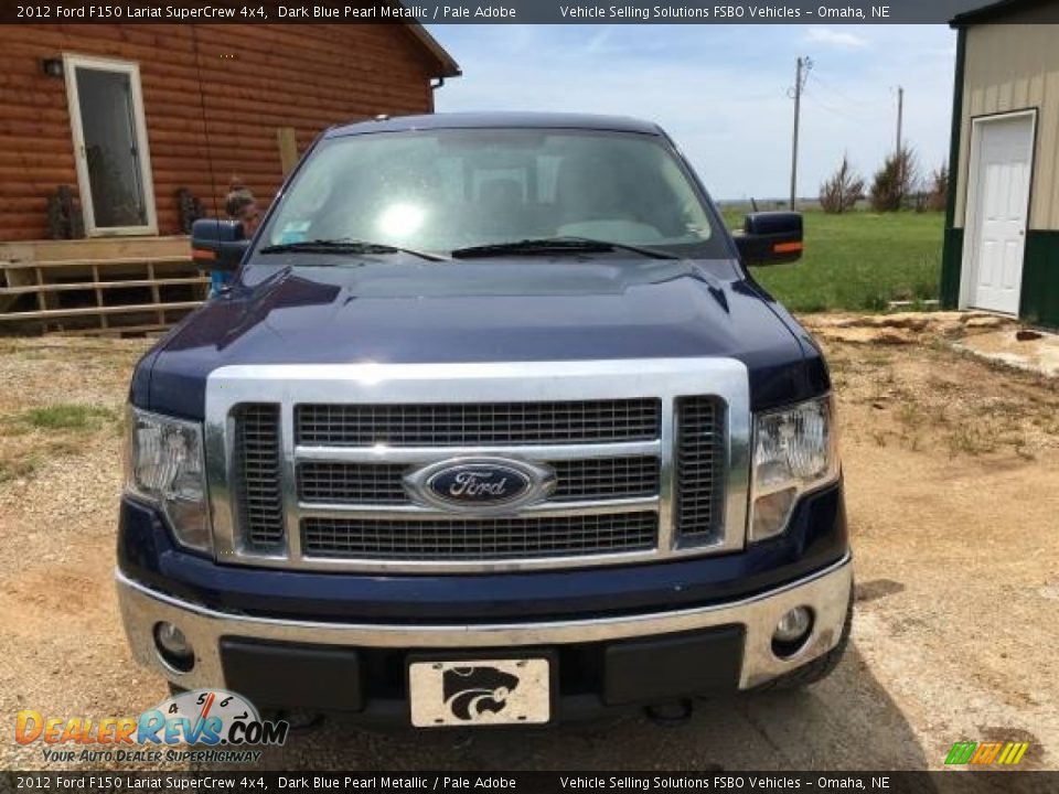 2012 Ford F150 Lariat SuperCrew 4x4 Dark Blue Pearl Metallic / Pale Adobe Photo #2