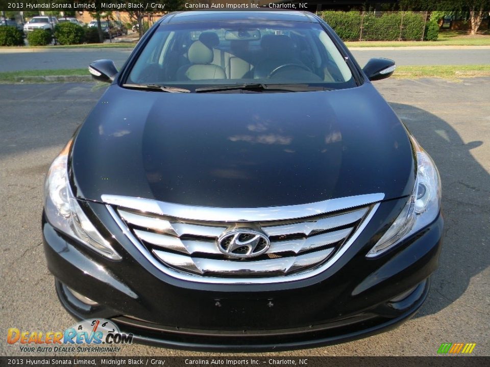 2013 Hyundai Sonata Limited Midnight Black / Gray Photo #5