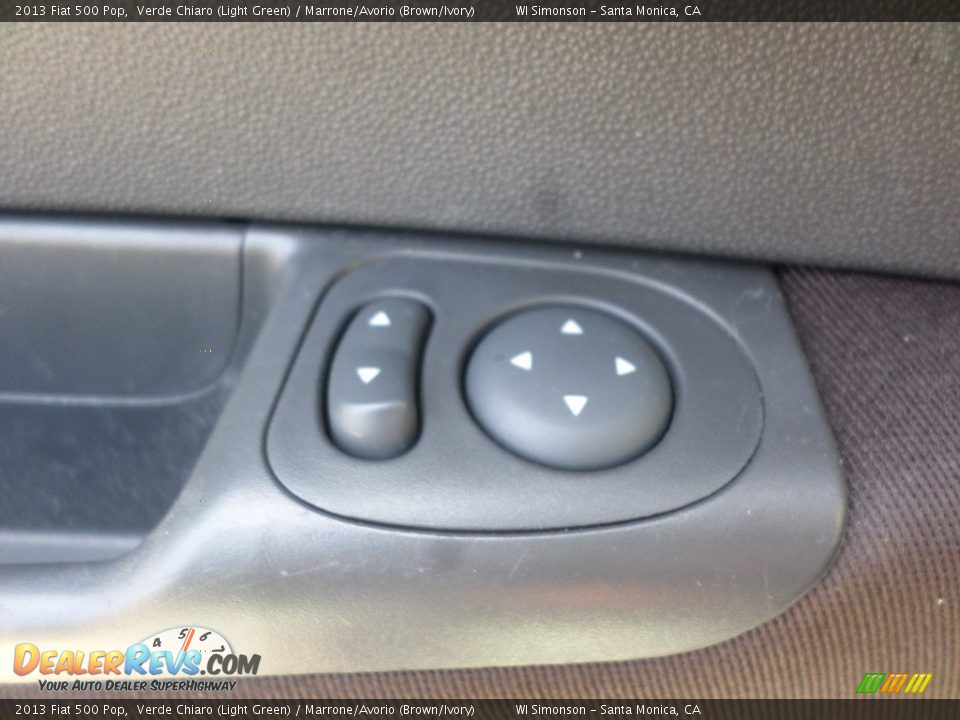 2013 Fiat 500 Pop Verde Chiaro (Light Green) / Marrone/Avorio (Brown/Ivory) Photo #8