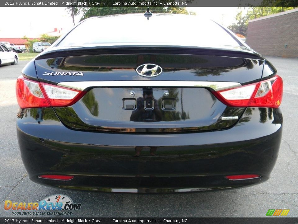 2013 Hyundai Sonata Limited Midnight Black / Gray Photo #9