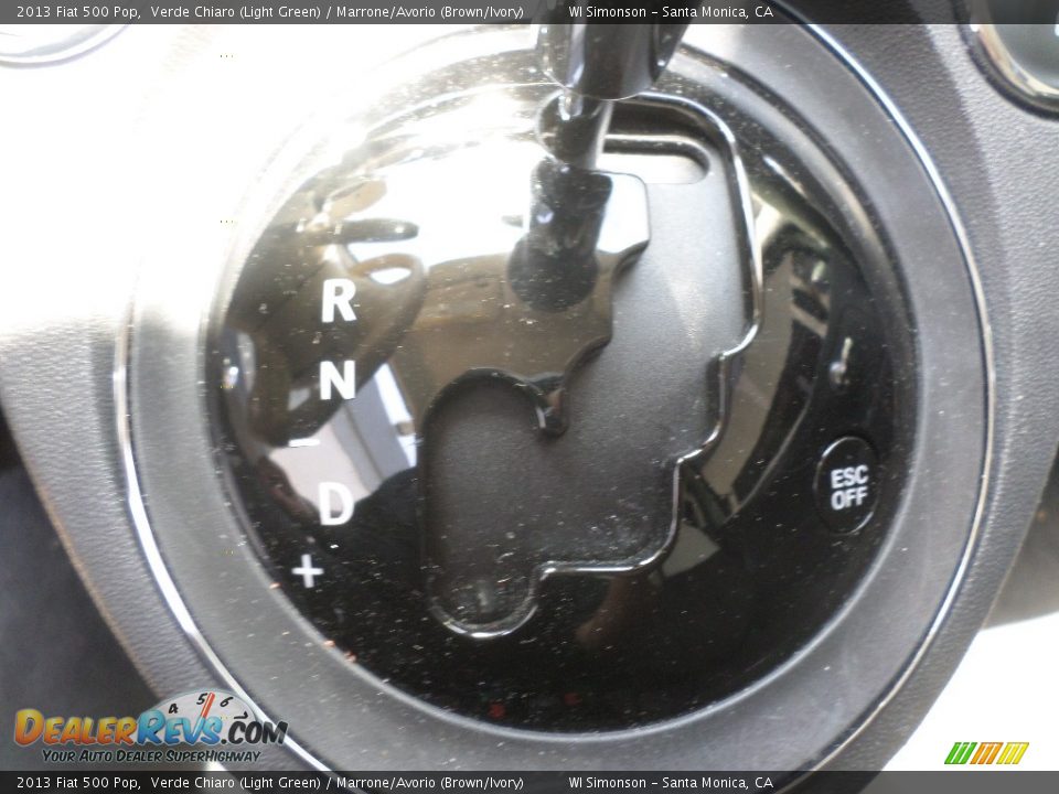 2013 Fiat 500 Pop Verde Chiaro (Light Green) / Marrone/Avorio (Brown/Ivory) Photo #11