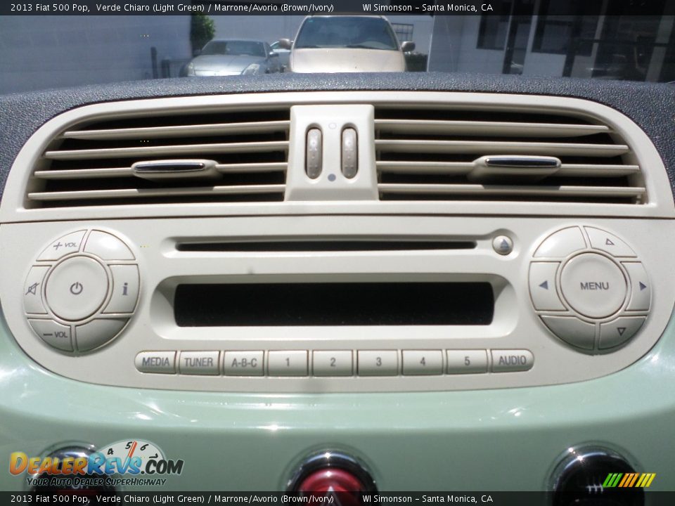 2013 Fiat 500 Pop Verde Chiaro (Light Green) / Marrone/Avorio (Brown/Ivory) Photo #14